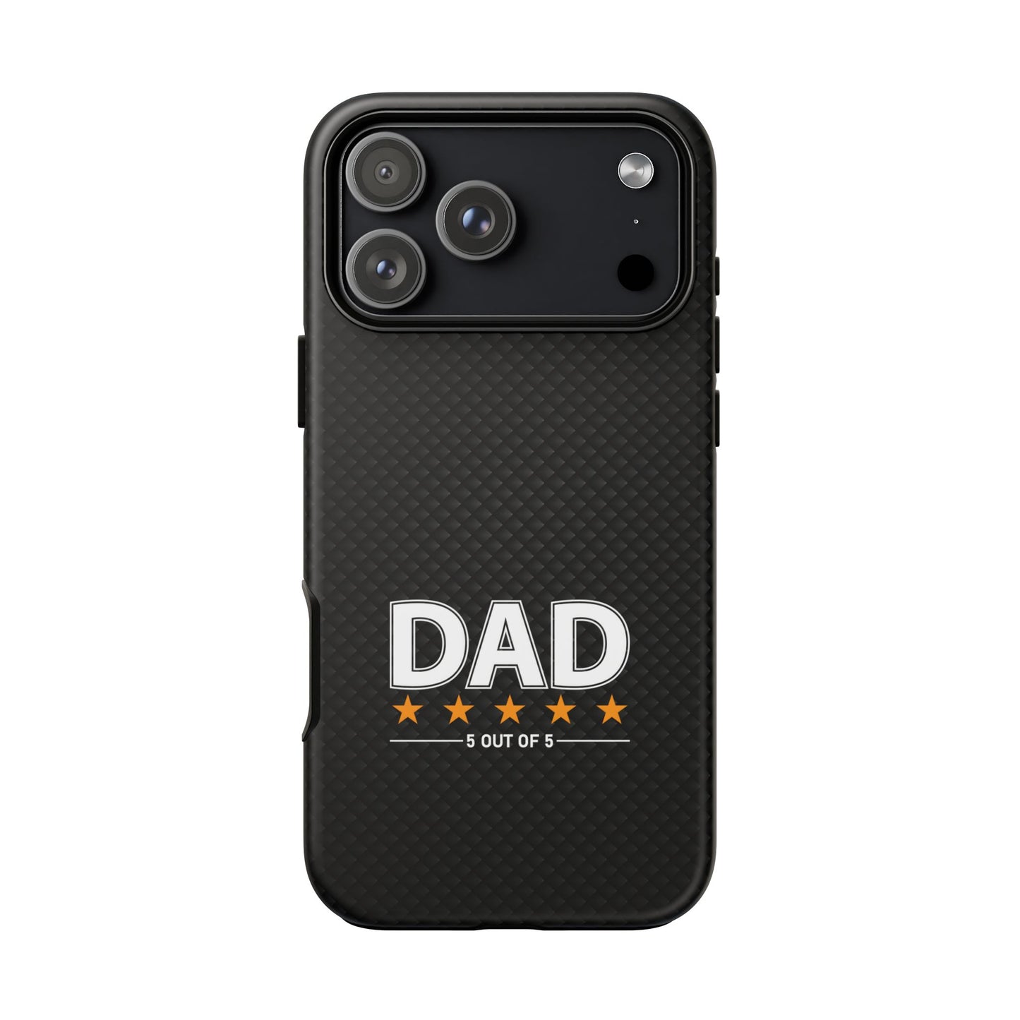 5-Star Dad iPhone Case - Tough Black Cover for Father's Day