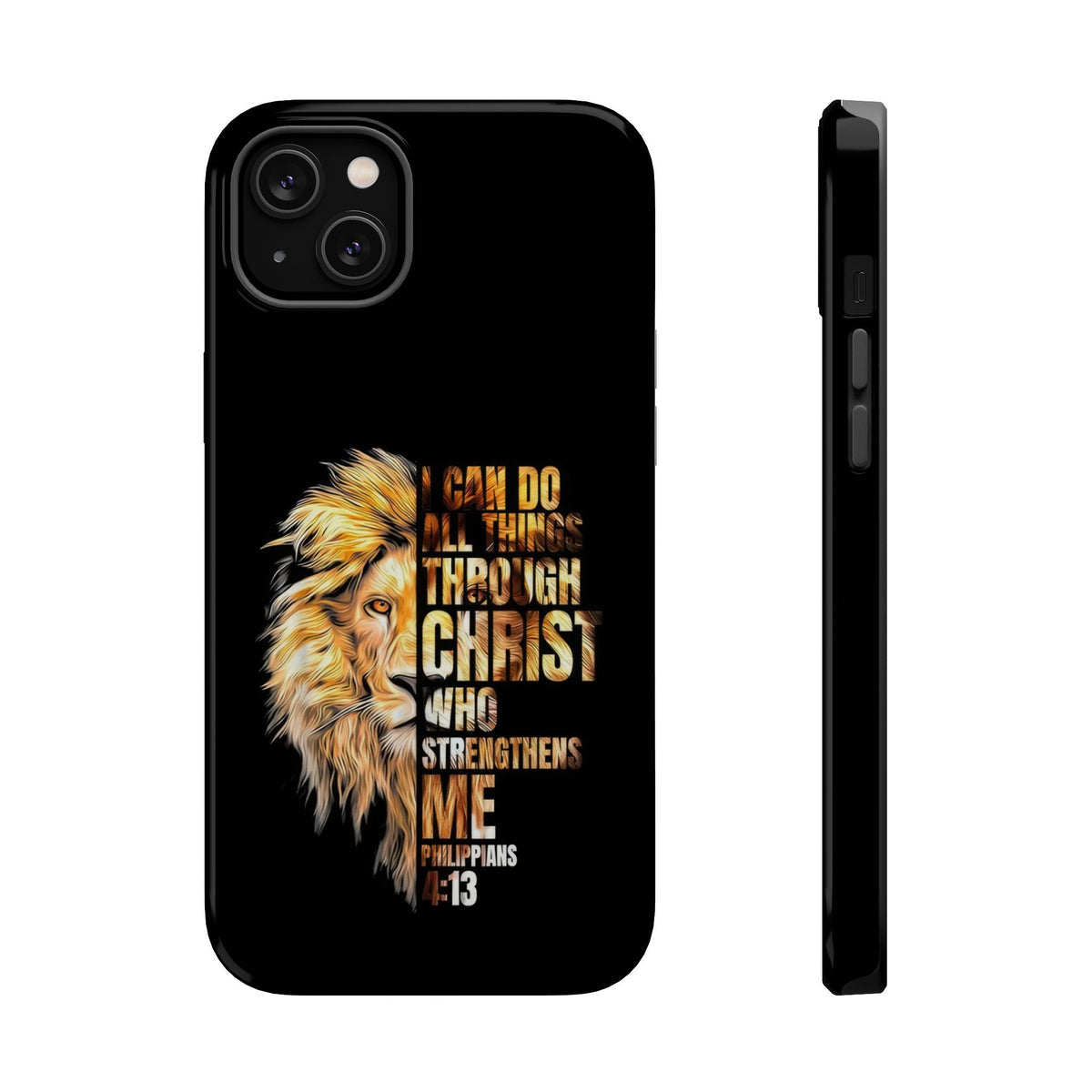 Copy of Inspirational Lion Magnetic iPhone Case, Strength & Faith, Christian Accessories