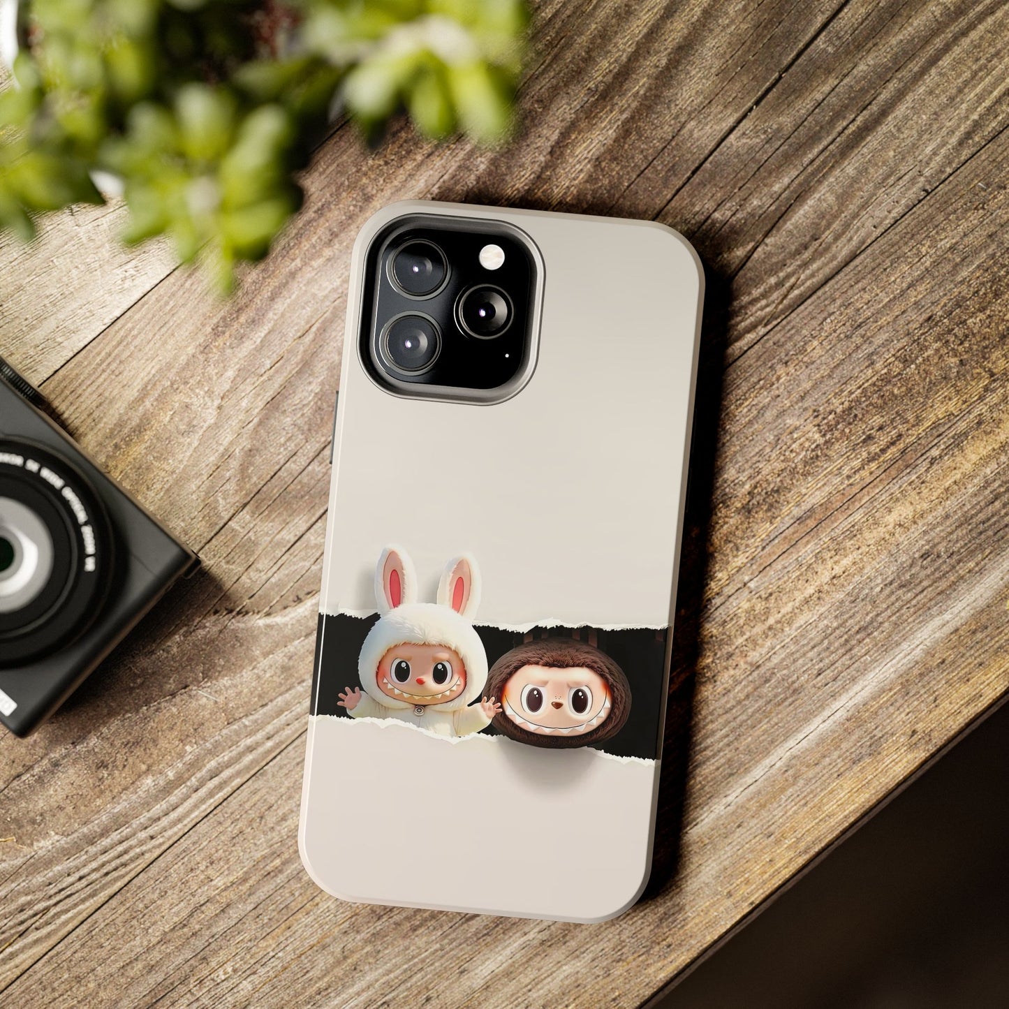 The Monsters Tough Case for iPhone Models and Variations – Dual Layer Protective Cover, Playful Design, Cute Mobile Accessory