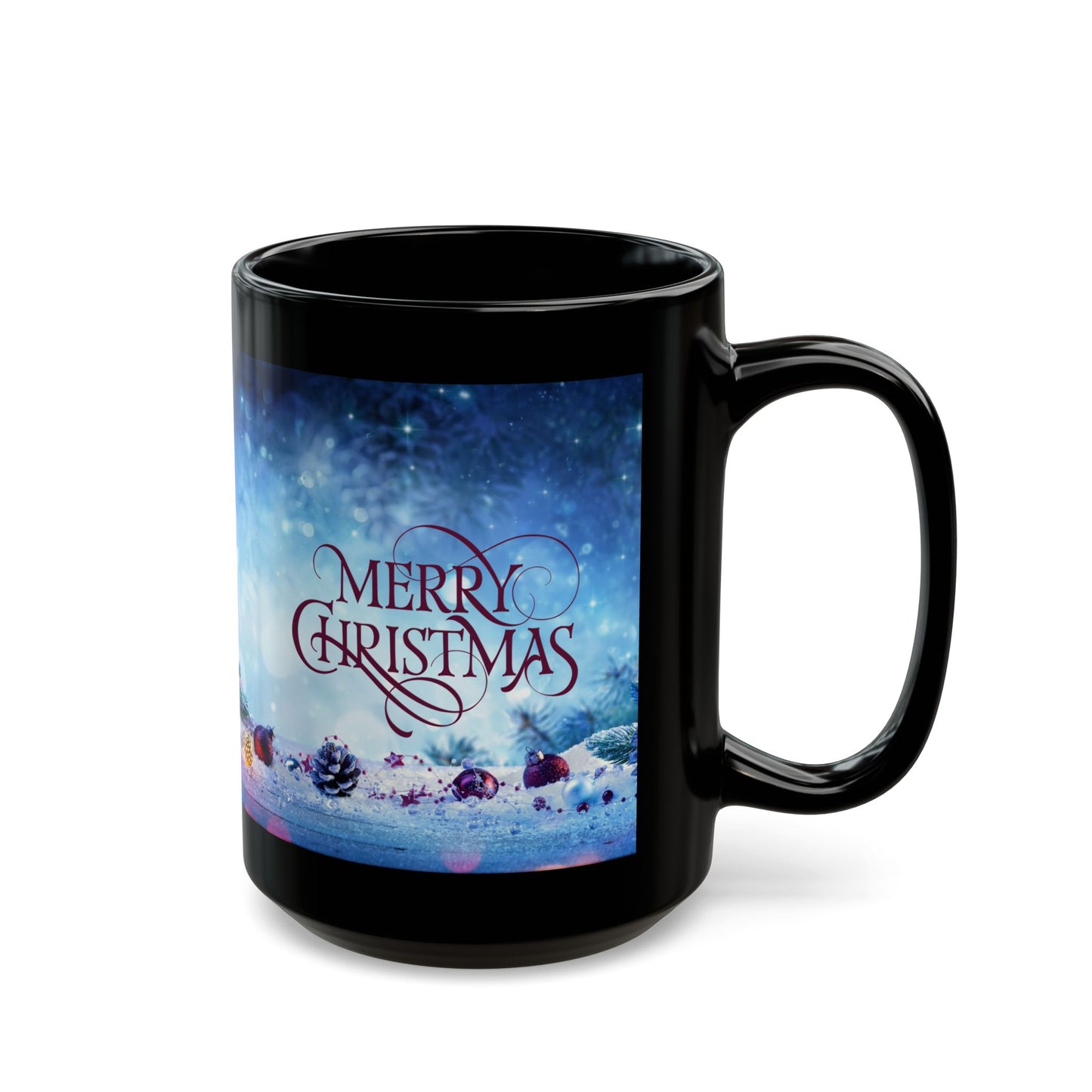 Silent Night Black Mug - 11oz, 15oz