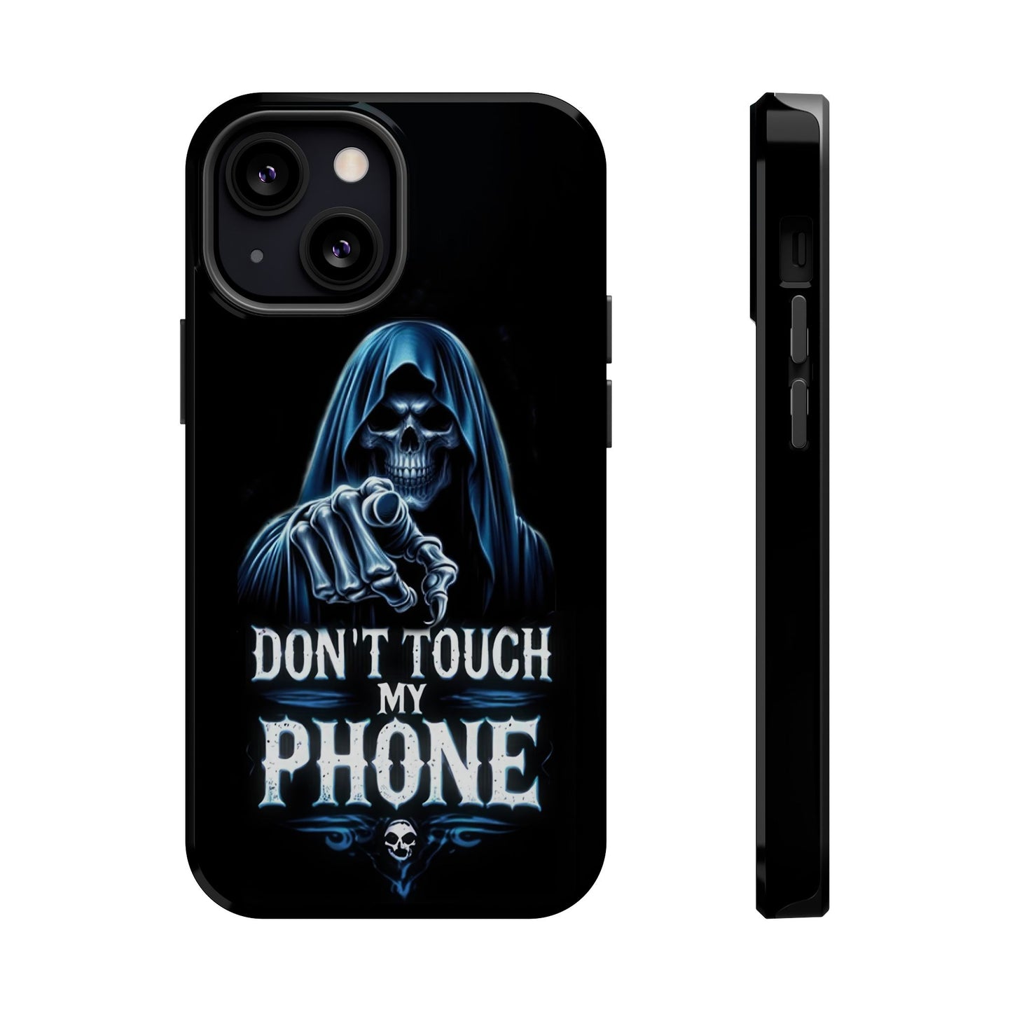 Gothic Magnetic iPhone Case: Don't Touch My Phone