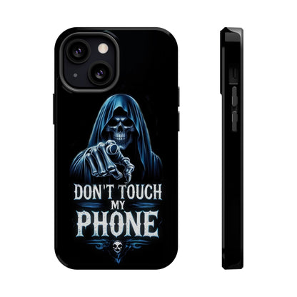 Gothic Magnetic iPhone Case: Don't Touch My Phone