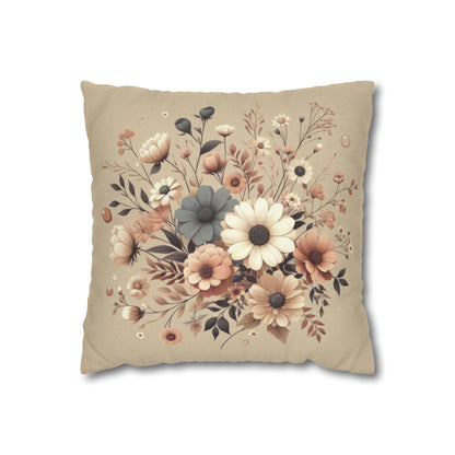 Cozy Pastels Spun Polyester Square Pillowcase