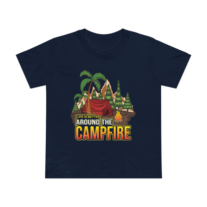 Women's Campfire Vibes Tee - Life is Better Around the Campfire Shirt