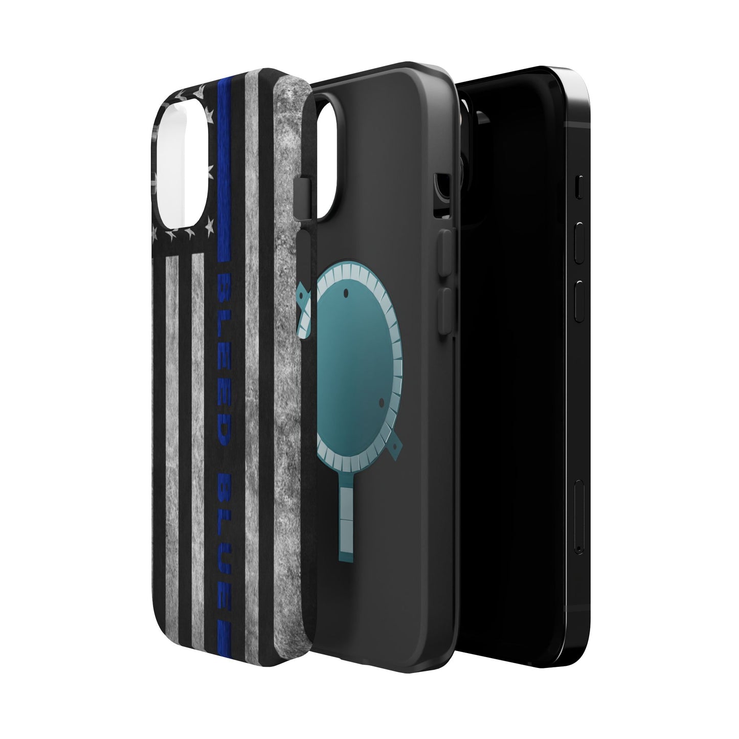 Police Magnetic Phone Cases, Bleed Blue