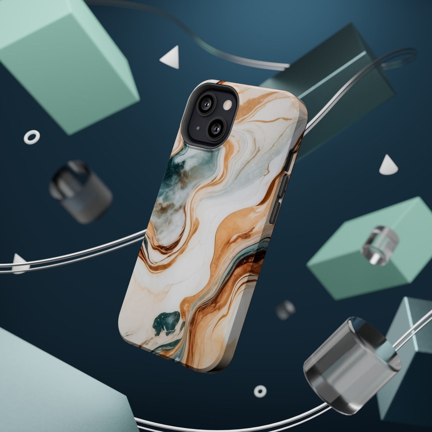 Stylish Magnetic Phone Cases, Abstract Marble Design for Everyday Use