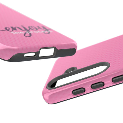 Enjoy the Process Tough Case - Motivational Pink Phone Cover for Women