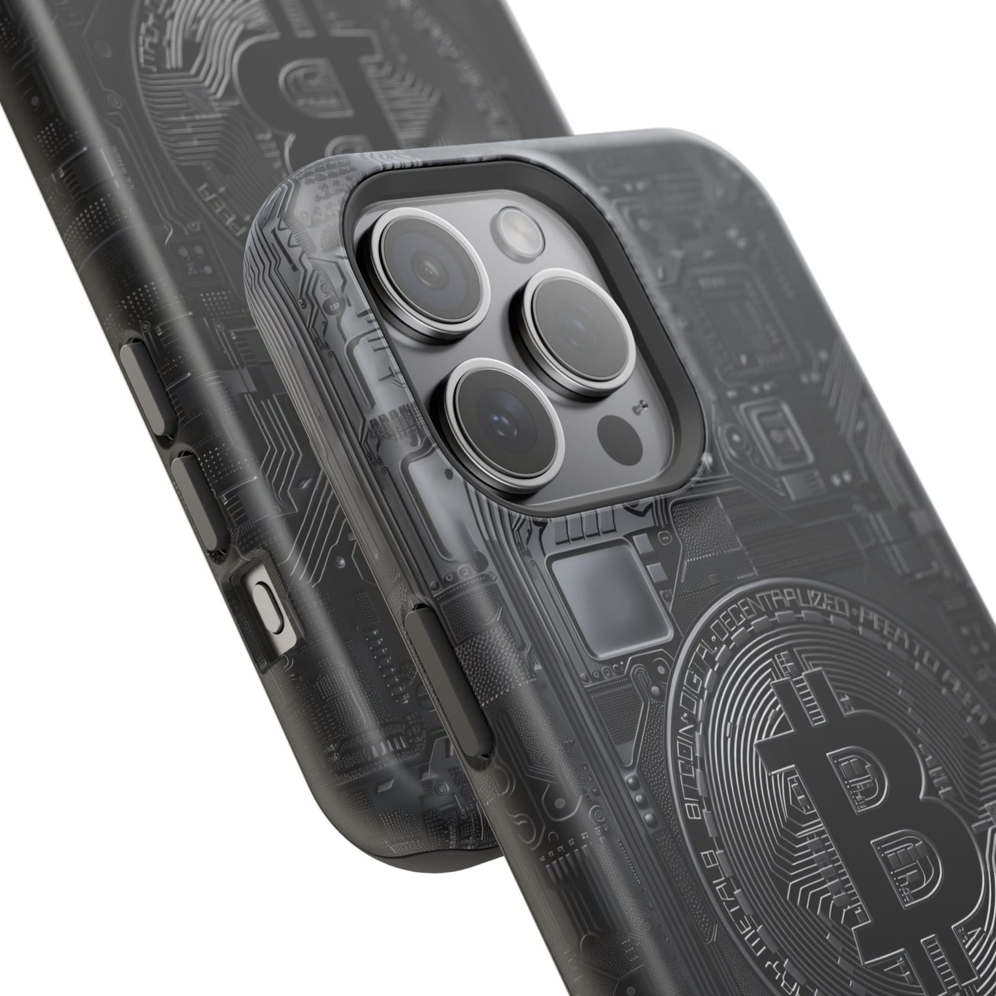 Black Bitcoin Magnetic iPhone Cases - Ideal for Tech Enthusiasts