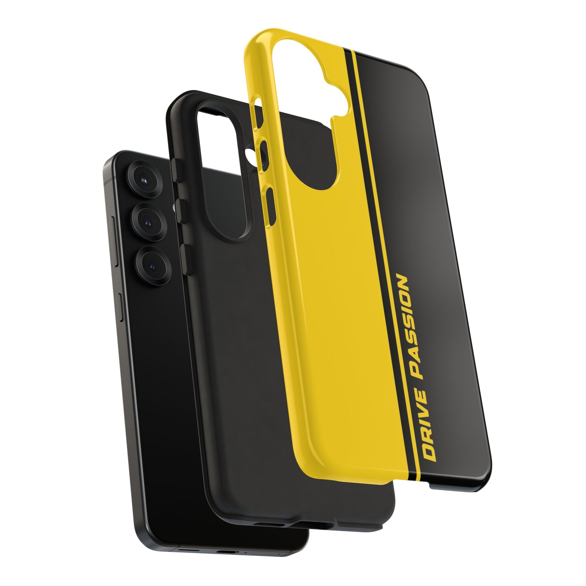 Drive Passion Tough Case – Bold Yellow & Black Design
