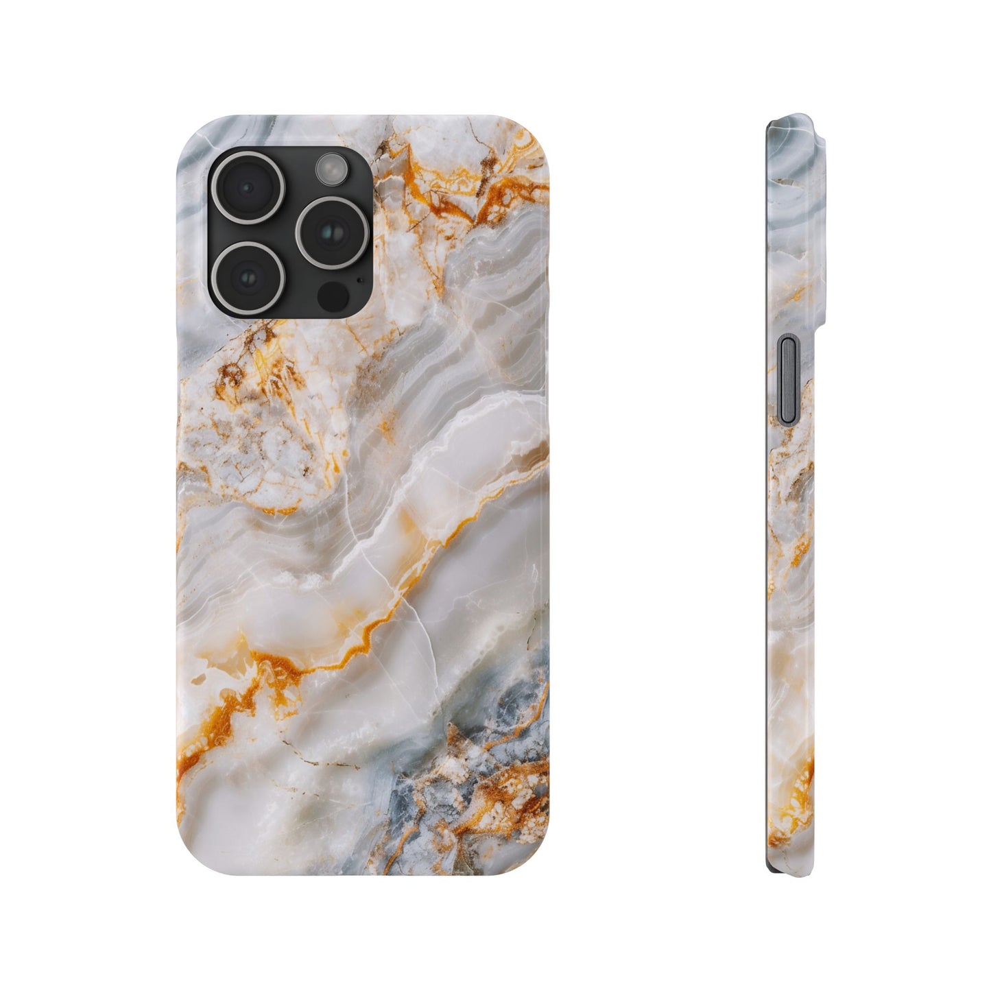 Pure Elegance Marble Slim Phone Cases, Modern Tech Decor