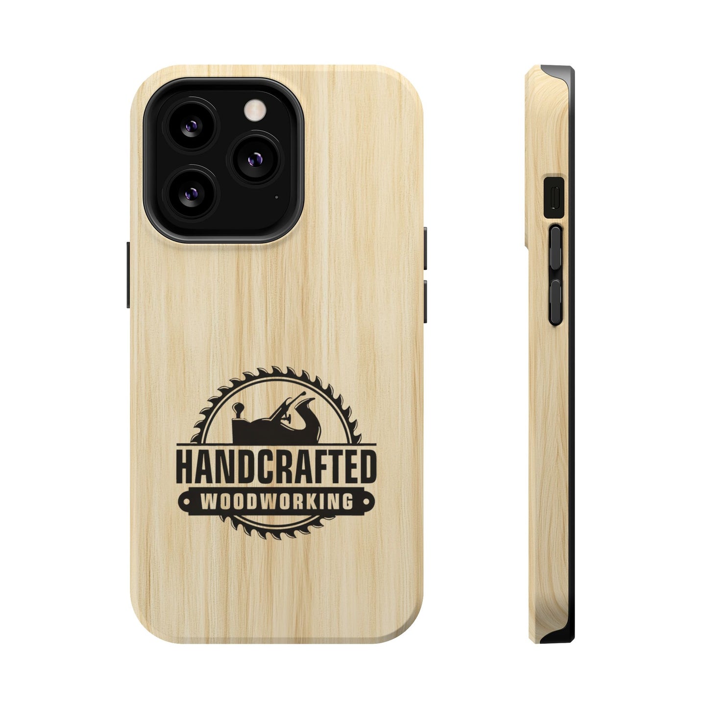 Handcrafted Woodworking Logo Magnetic Phone Cases