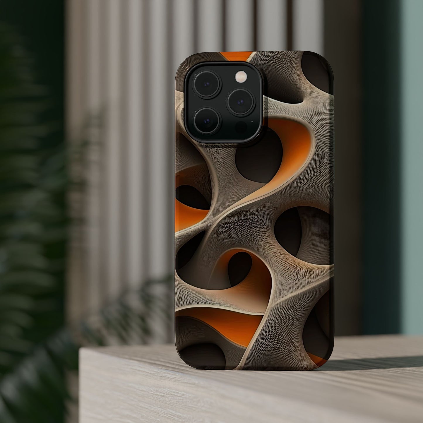 Stylish Magnetic Phone Cases, Abstract Geometric Design