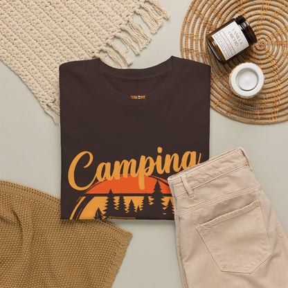 Camping Is My Happy Place Unisex Heavy Cotton Tee