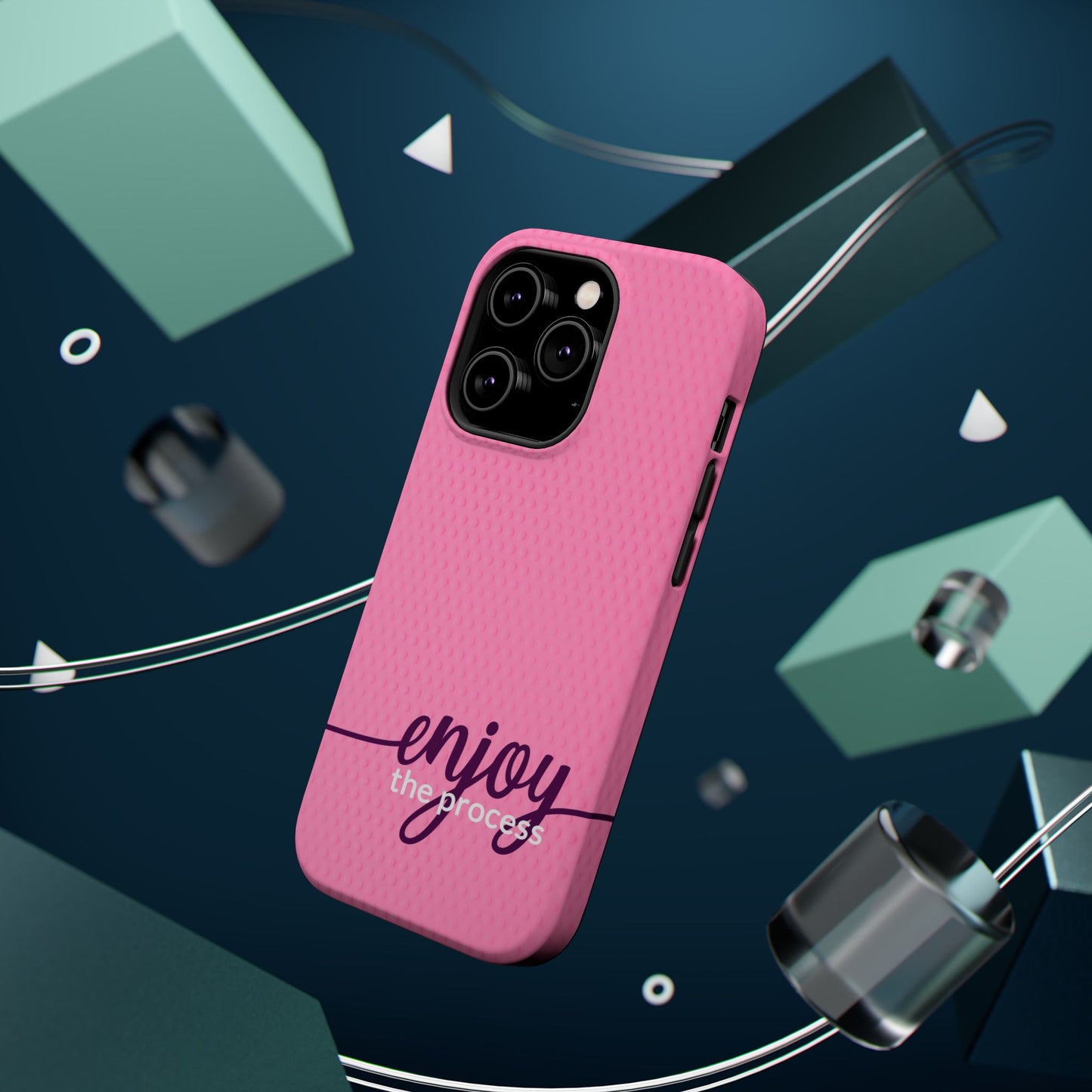 Enjoy the Process Magnetic Case - Motivational Pink Phone Cover for Women