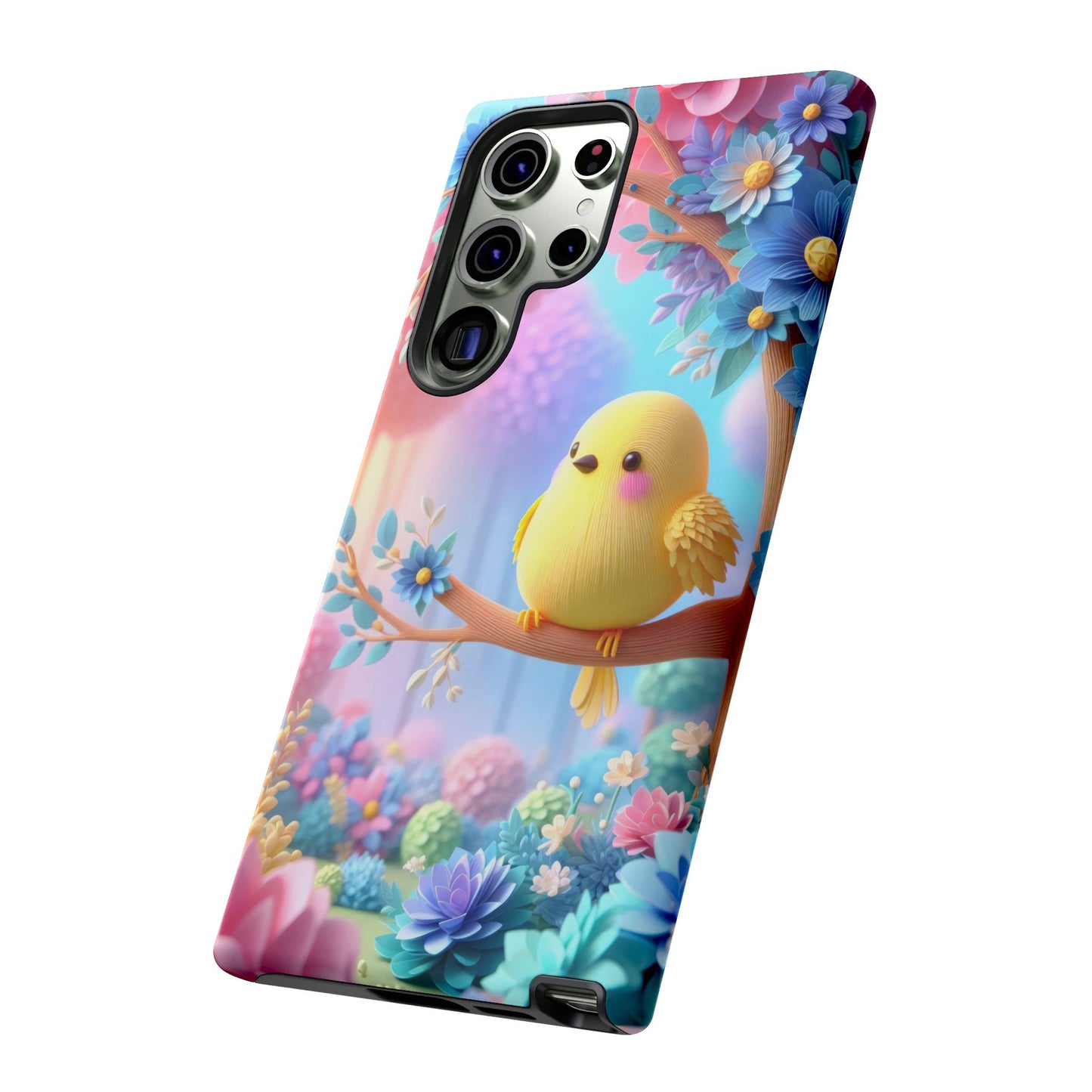 Colorful Bird Samsung Phone Case, Spring Vibe Mobile Shell