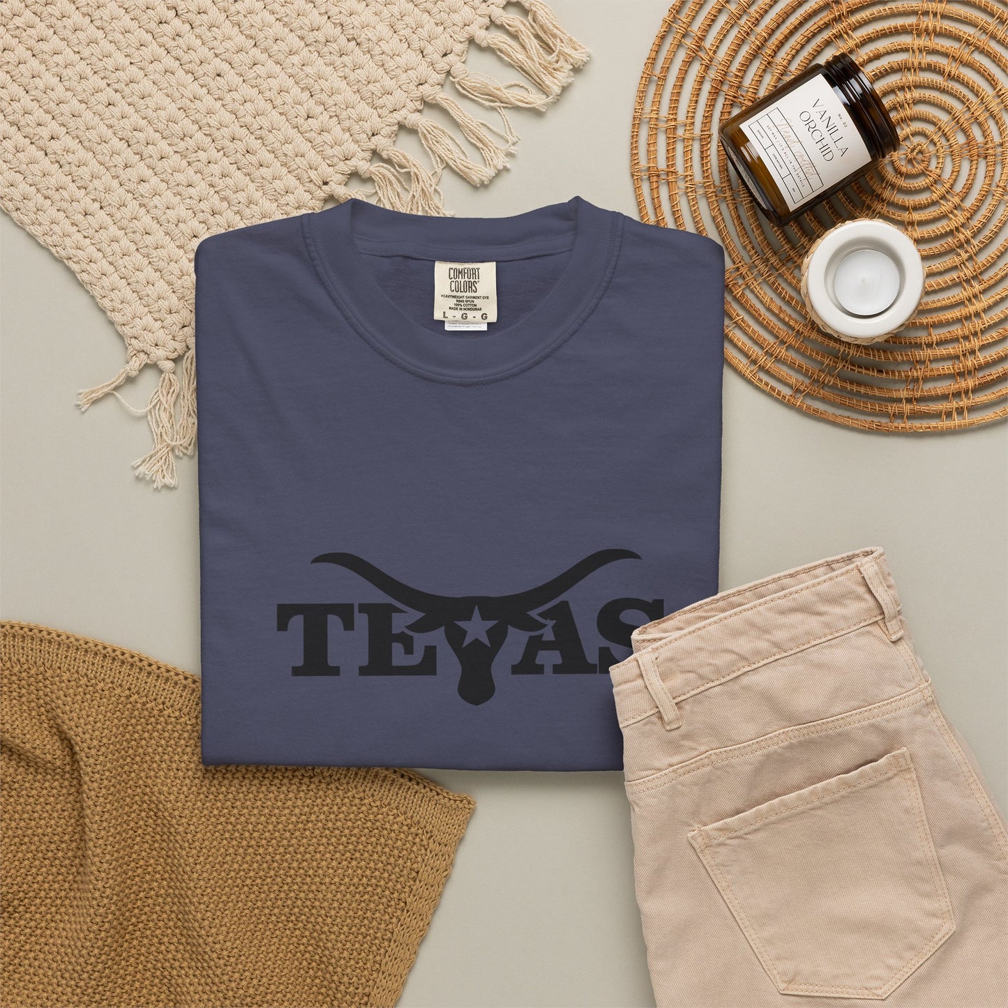 Texas Unisex Garment-Dyed T-Shirt - Cool Western Vibe for Everyday Wear