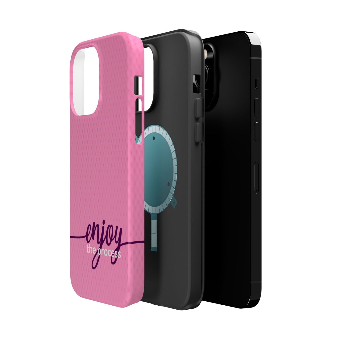 Enjoy the Process Magnetic Case - Motivational Pink Phone Cover for Women