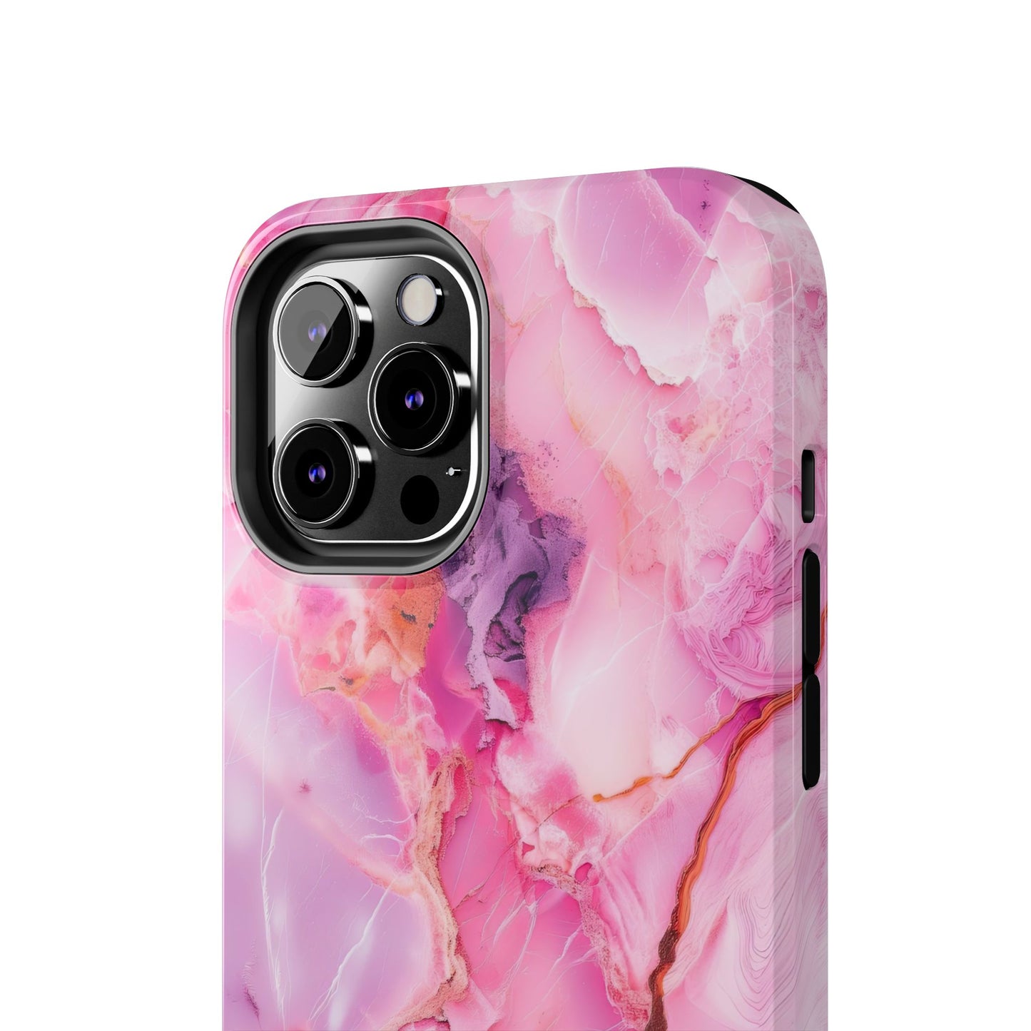 Pink Marble Tough Cases for iPhone, Stylish Protective Covers