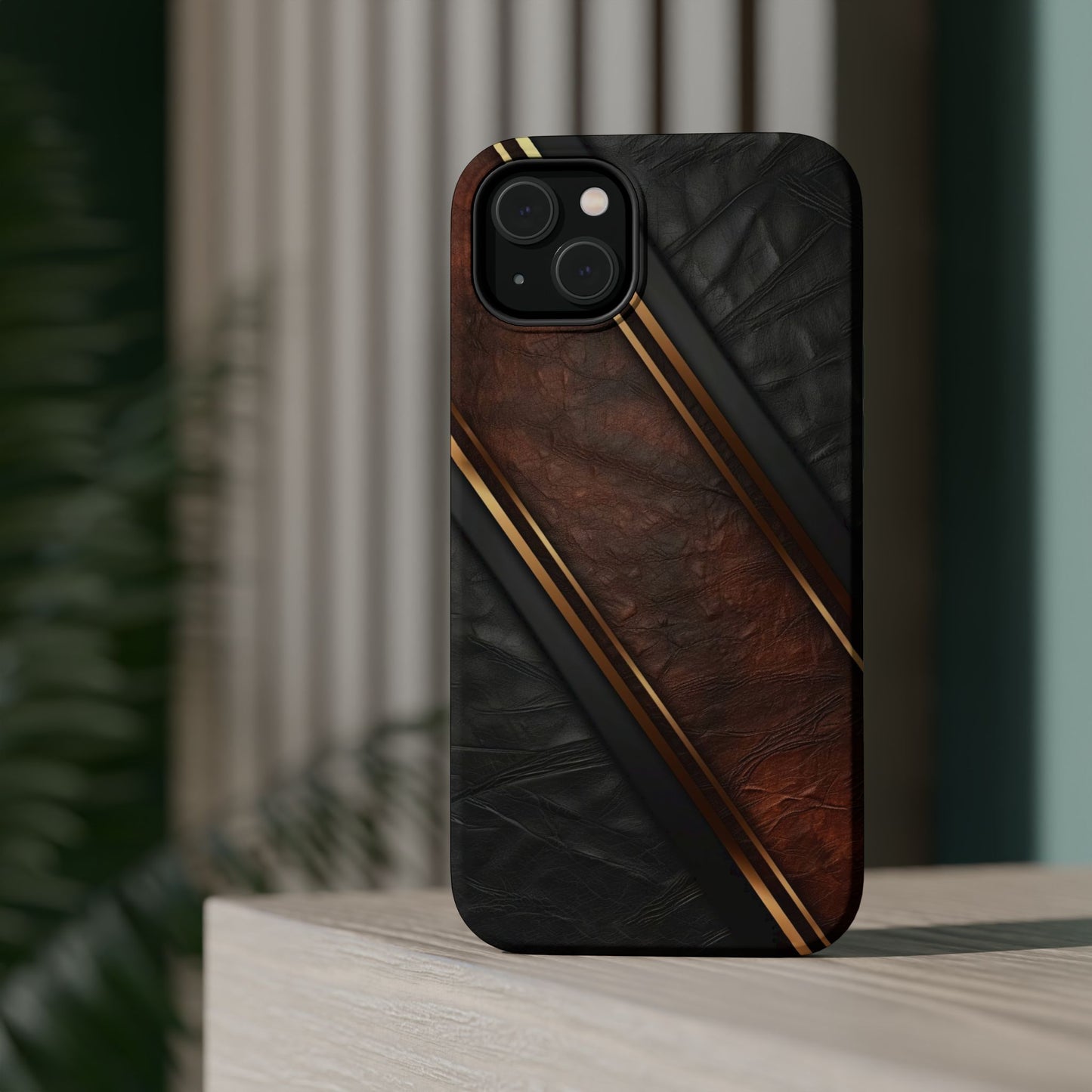 Stylish Leather Texture Magnetic Tough Cases