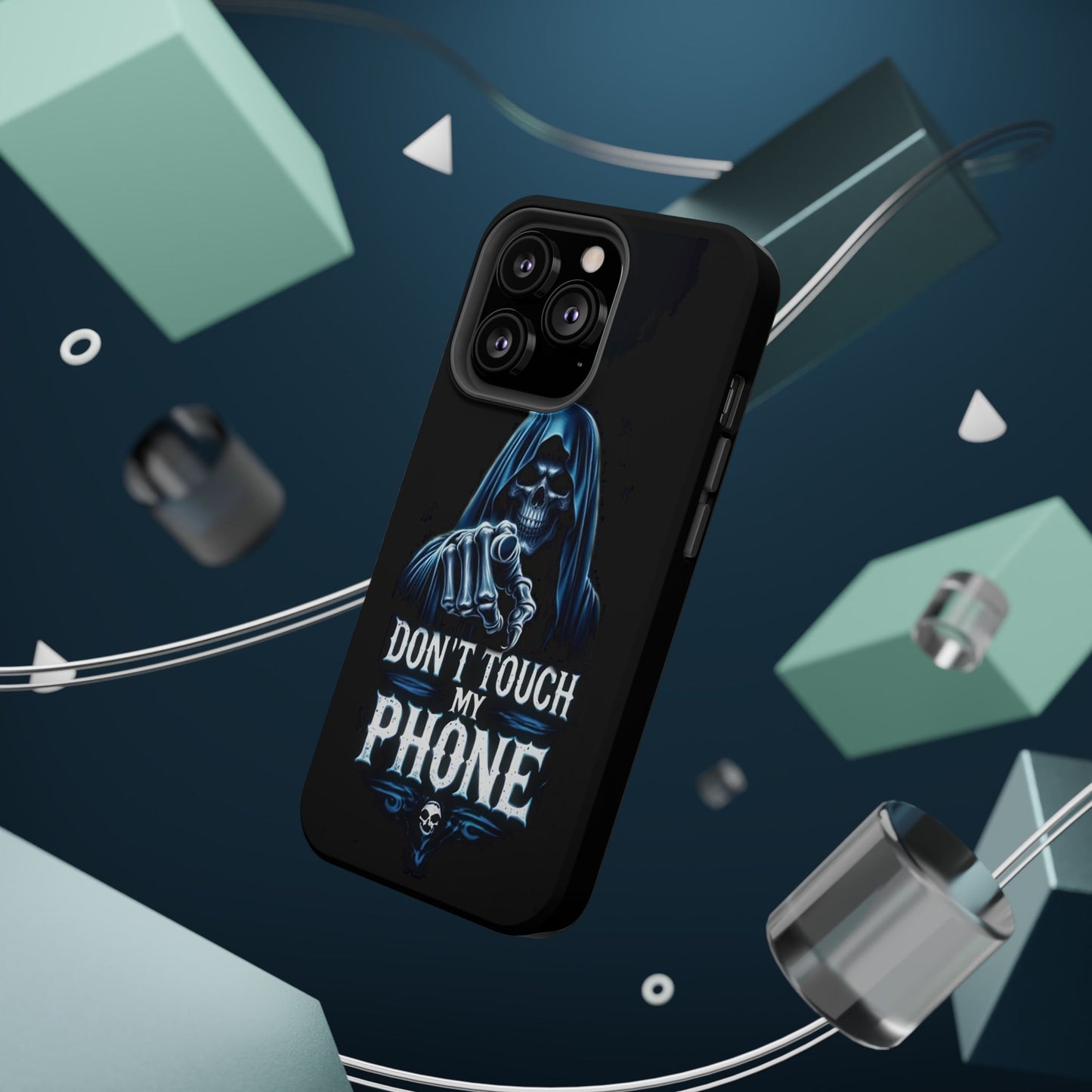 Gothic Magnetic iPhone Case: Don't Touch My Phone