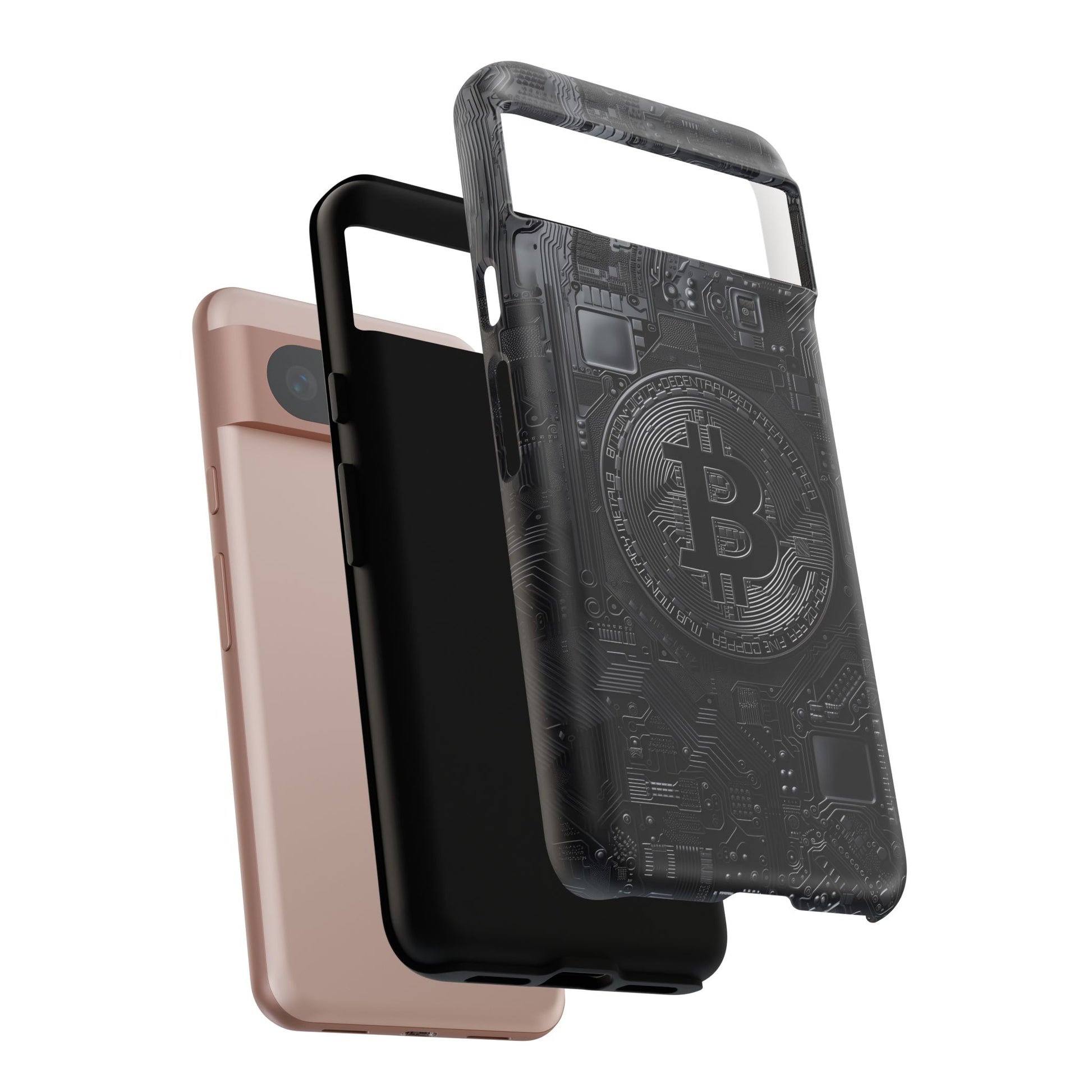 Bitcoin Google Pixel Tough Phone Case, Cryptocurrency Protection Cover