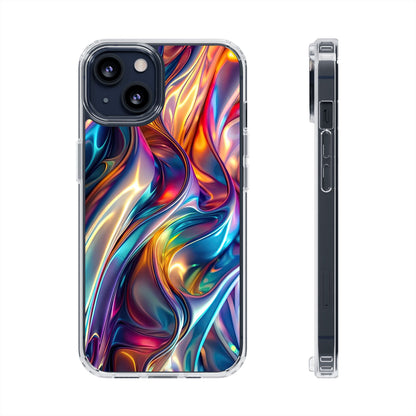 Colorful Clear Case for iPhone – Abstract Art Design