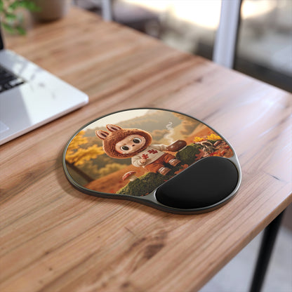 Toffee Ergonomic Mouse Pad with Wrist Rest – Non-Slip Base, Monster Design