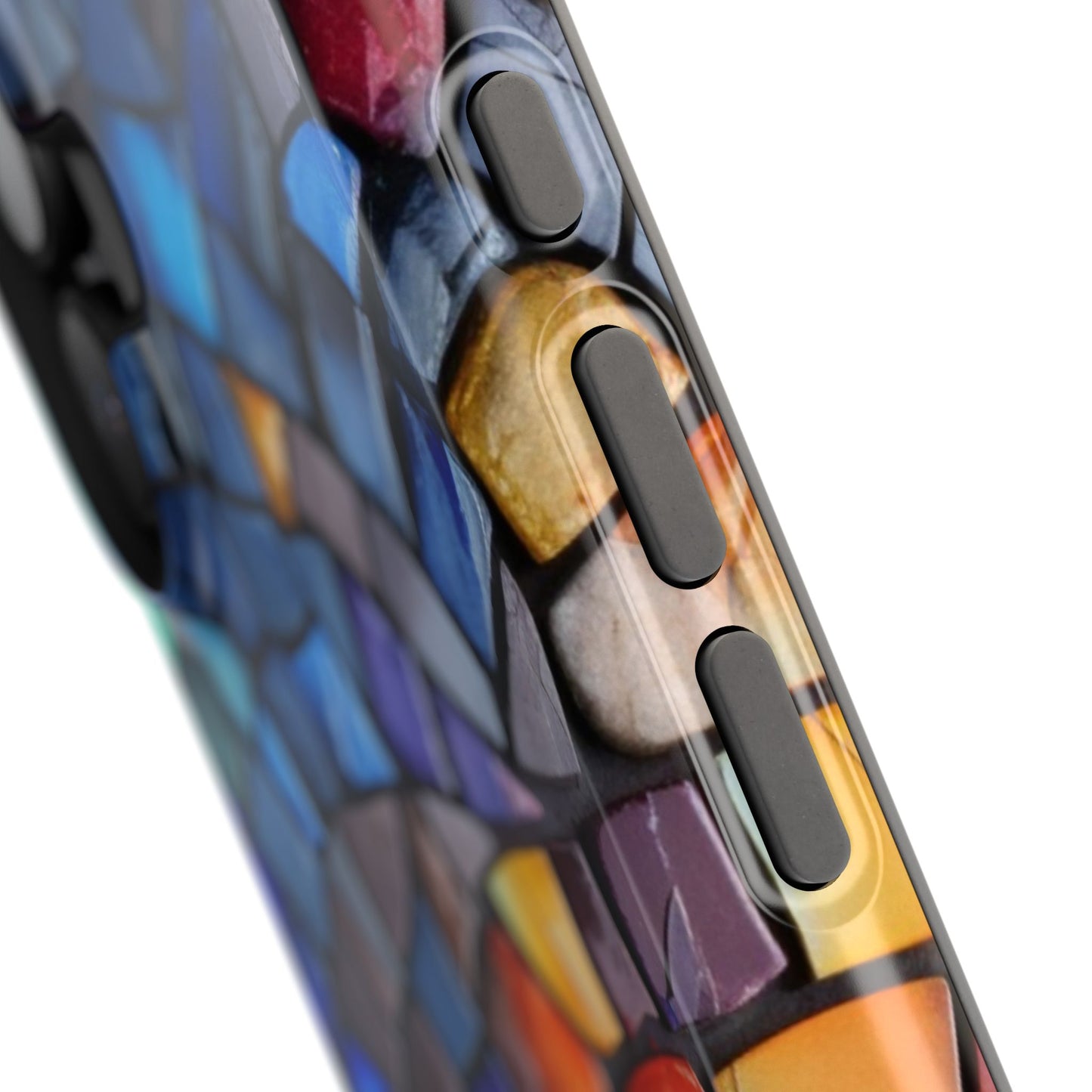 Stained Glass Impact-Resistant Phone Case, Colorful Phone Cover