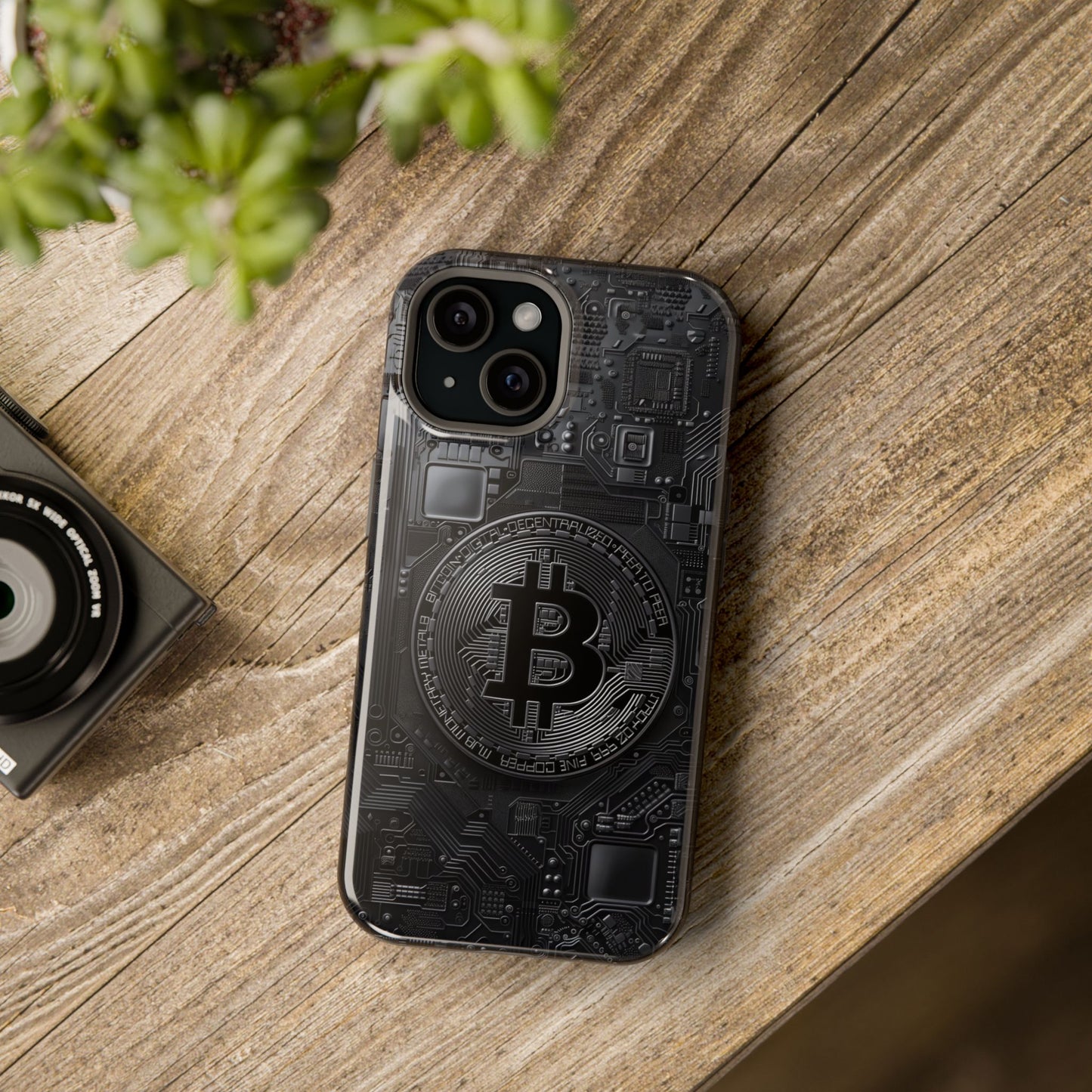 Black Bitcoin Magnetic iPhone Cases - Ideal for Tech Enthusiasts