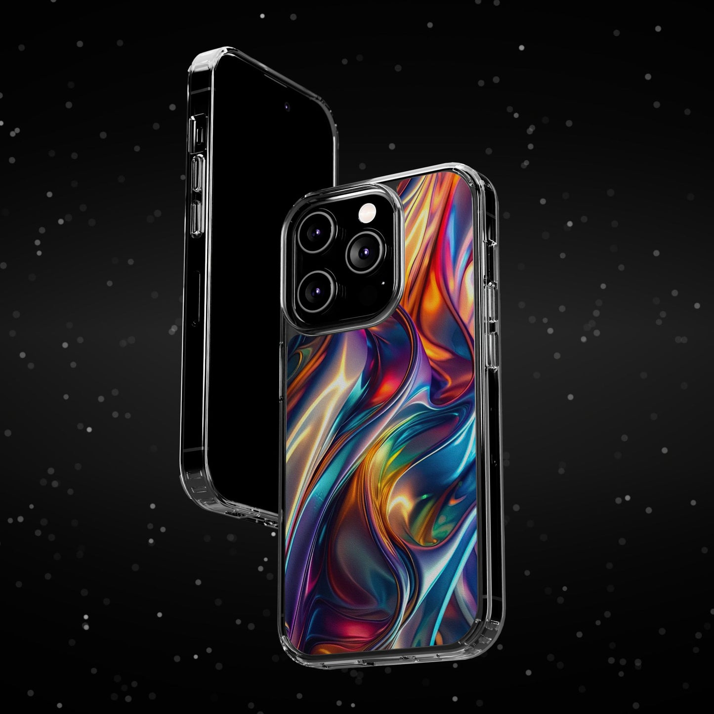 Colorful Clear Case for iPhone – Abstract Art Design