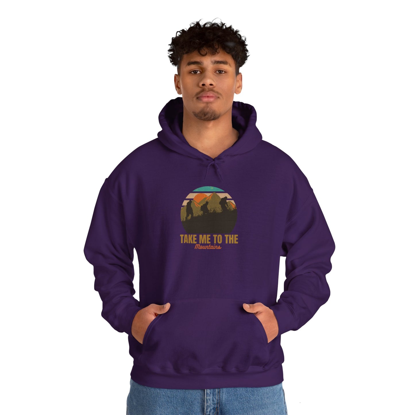 Take Me To The Mountains Unisex Heavy Blend™ Hooded Sweatshirt