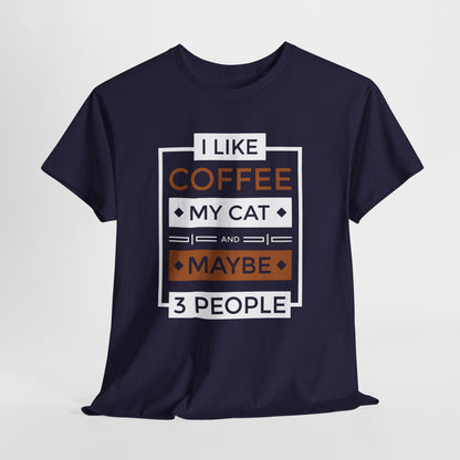 Coffee Cat Lover T-shirt, Funny Graphic Tee