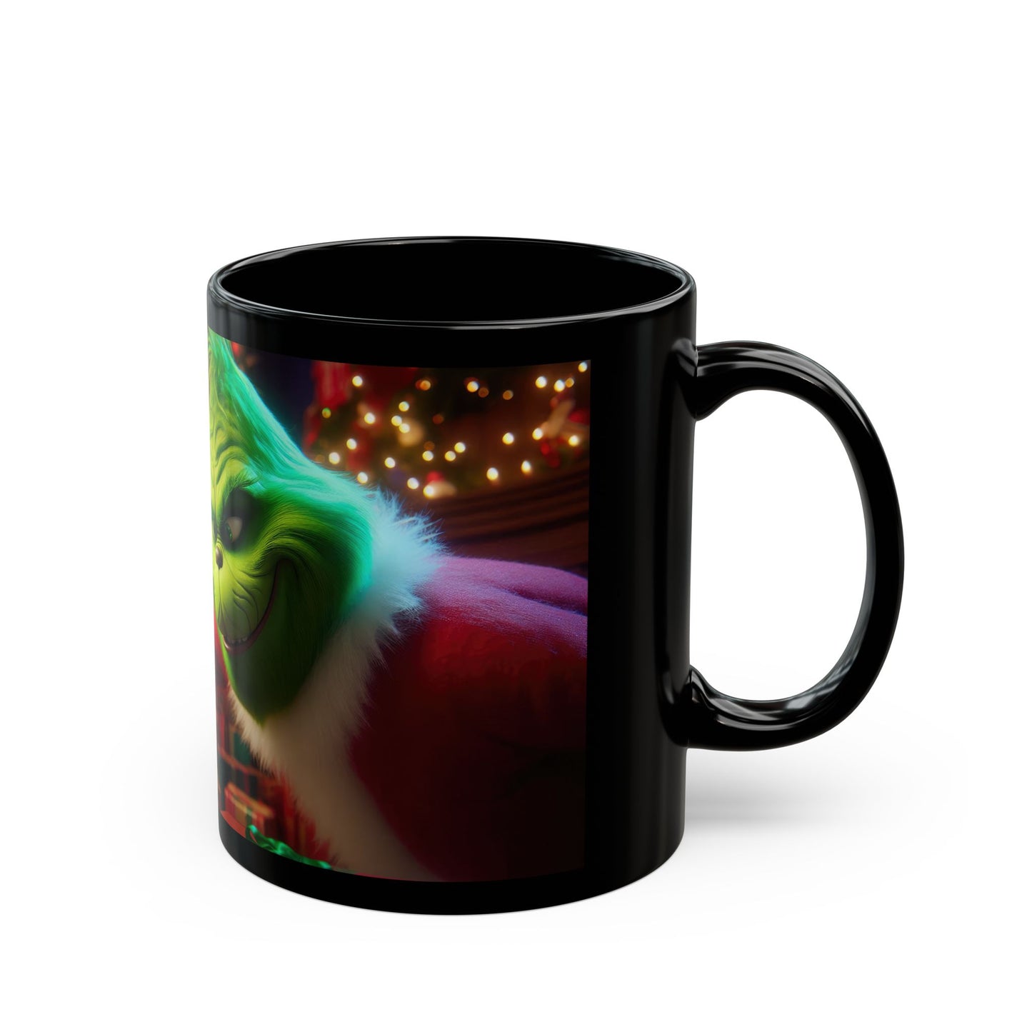 Sneaky Santa Black Mug - 11oz, 15oz