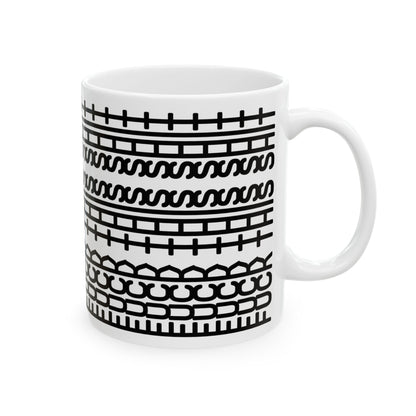Funny Turn Right Cup with Hidden Message - Ceramic Coffee Mug 11oz & 15oz - Unique Gift Idea