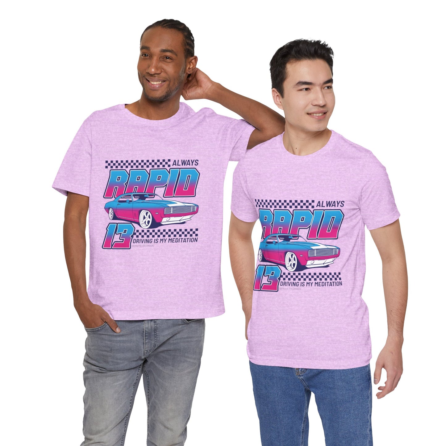 Camiseta de manga corta unisex "Conducir siempre rápido es mi meditación" 