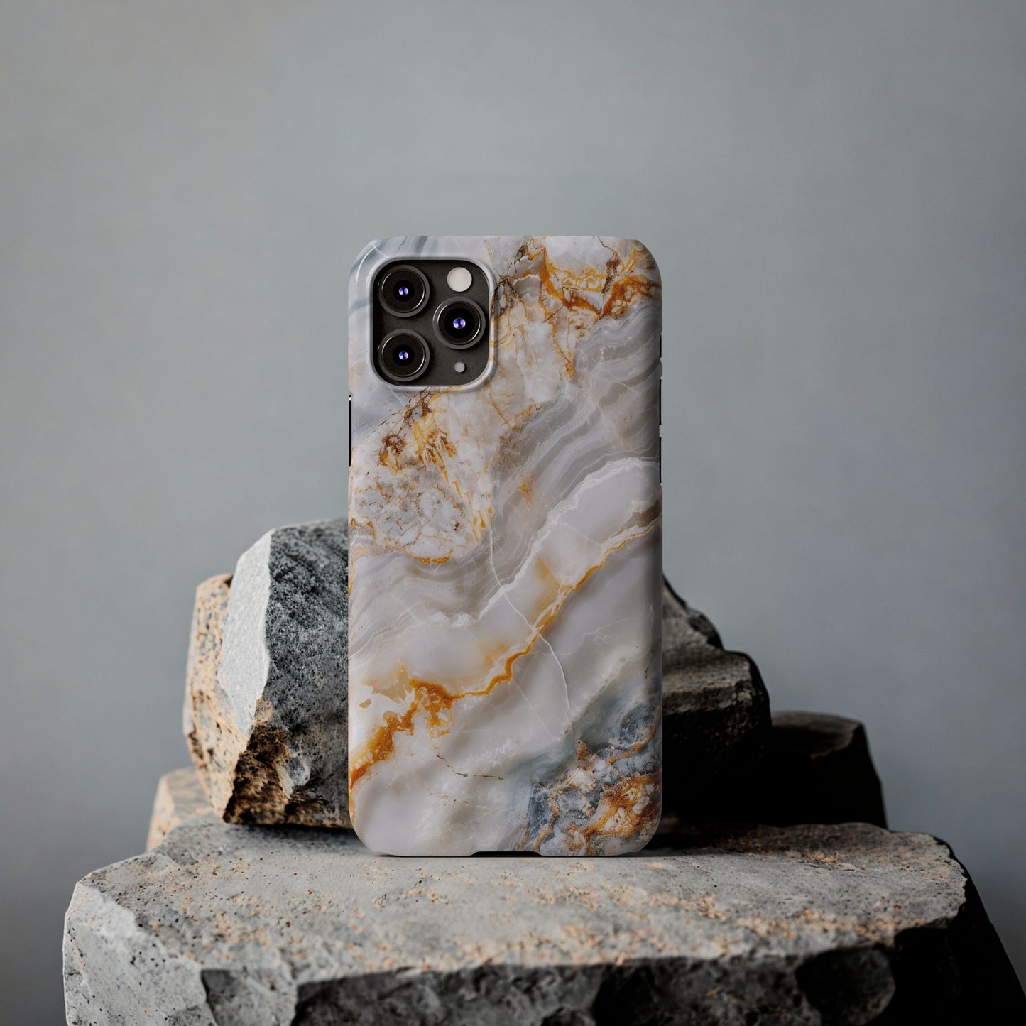 Pure Elegance Marble Slim Phone Cases, Modern Tech Decor