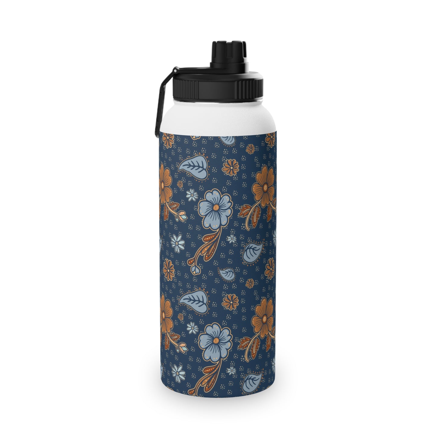 Timeless Elegance Stainless Steel Water Bottle, Sports Lid / Dark Blue