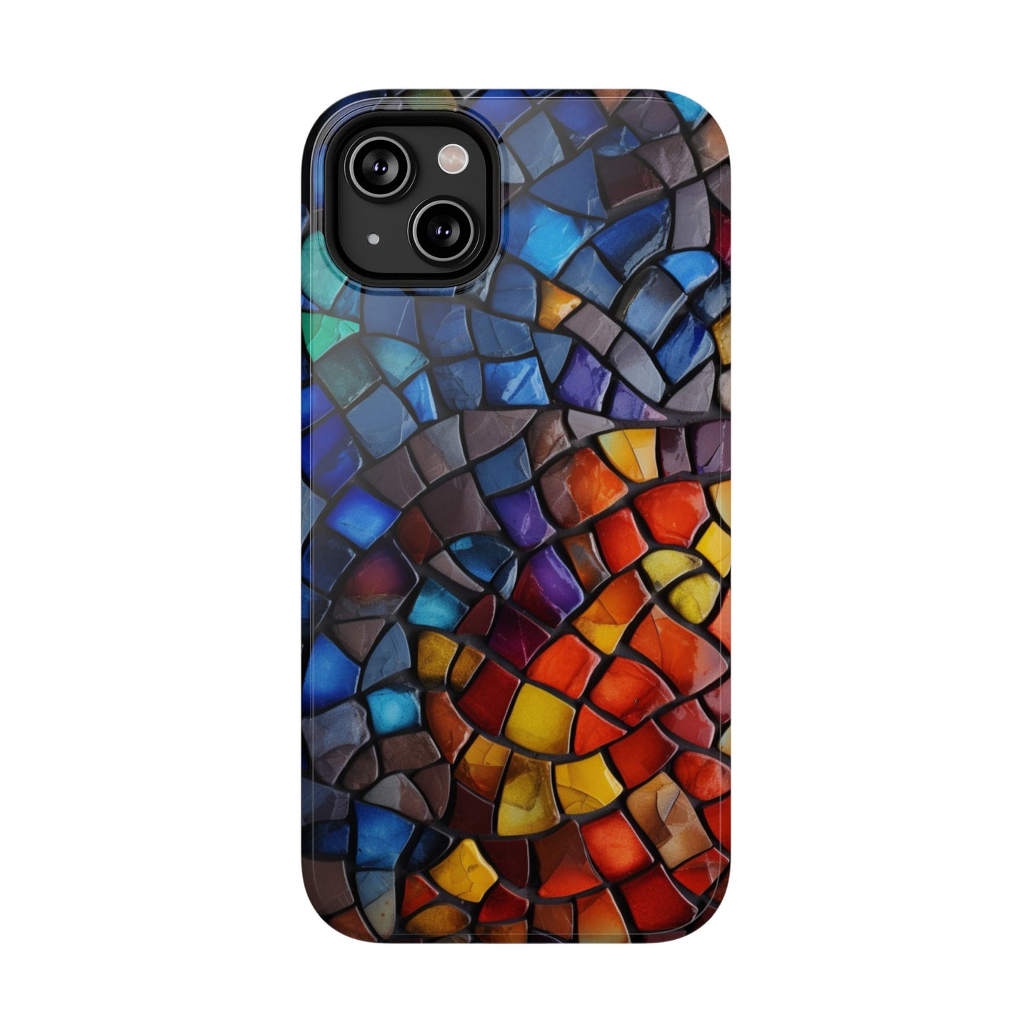 Stained Glass Impact-Resistant Phone Case, Colorful Phone Cover