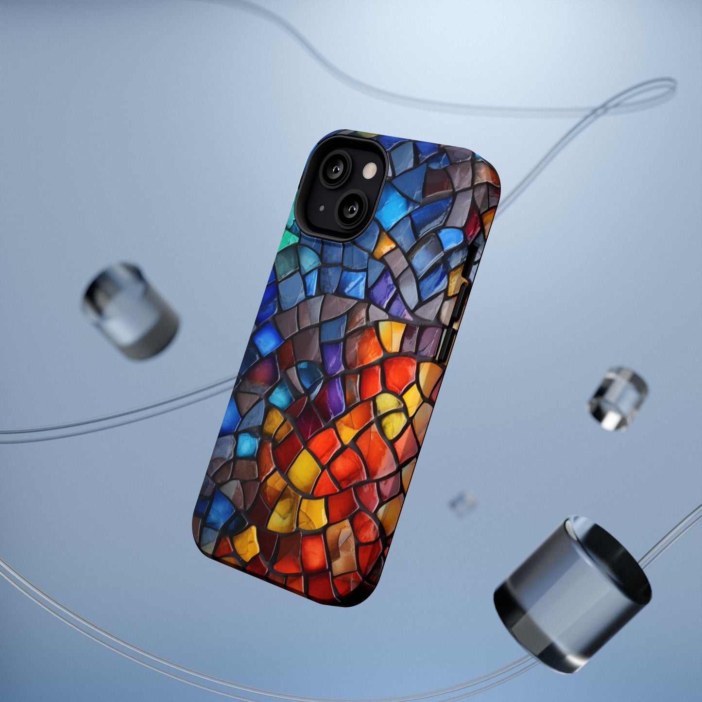 Stained Glass Impact-Resistant Phone Case, Colorful Phone Cover