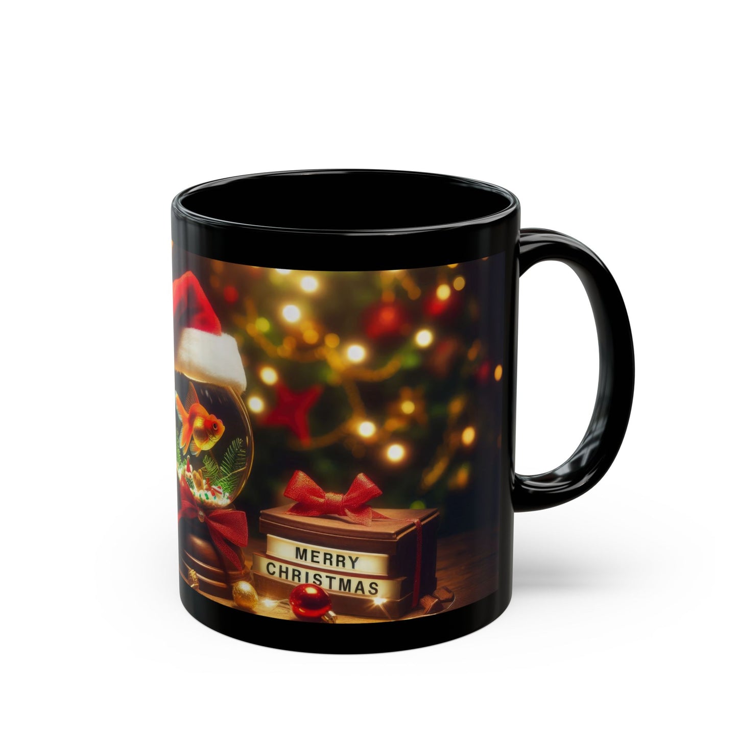 Merry Fin-tastic Black Mug - 11oz, 15oz