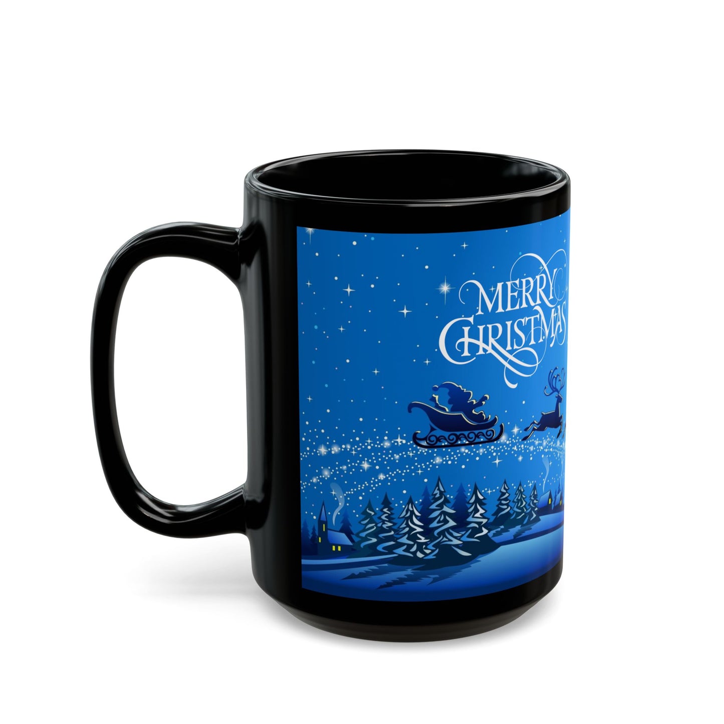 Santa Claus Is Back in Town Black Mug - 11oz, 15oz