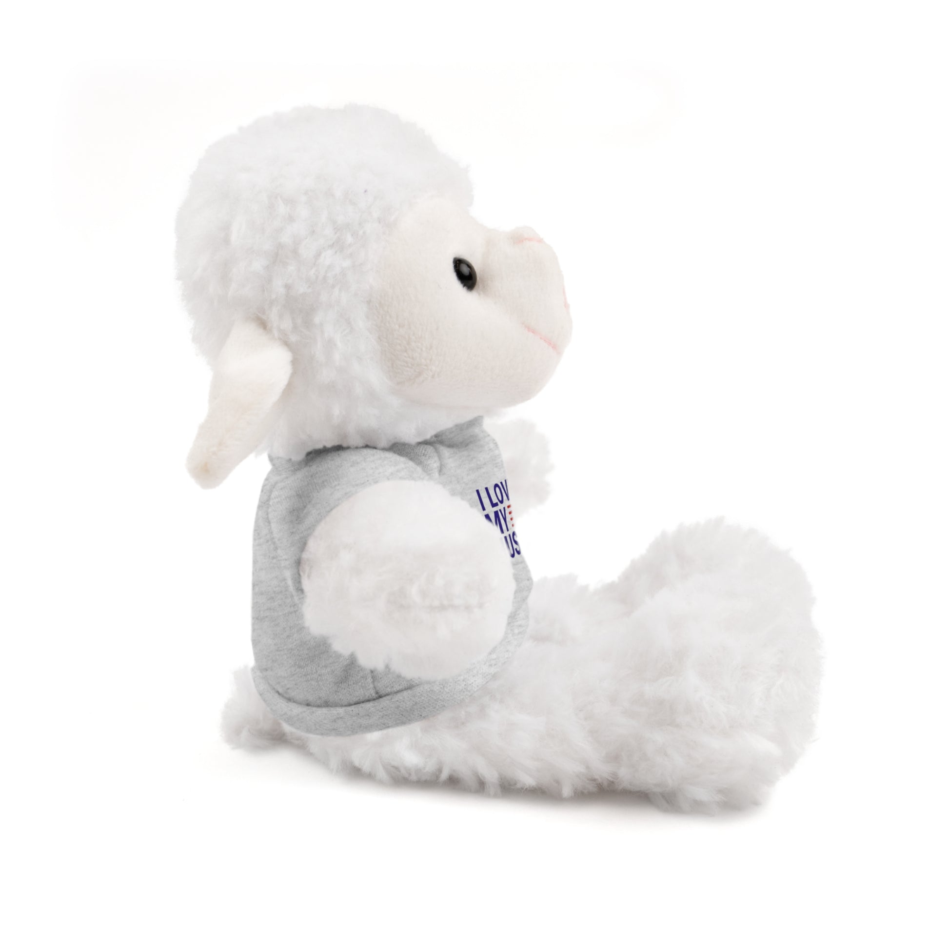 Stuffed Animal with "I love my husband" Tee, Gift for husband