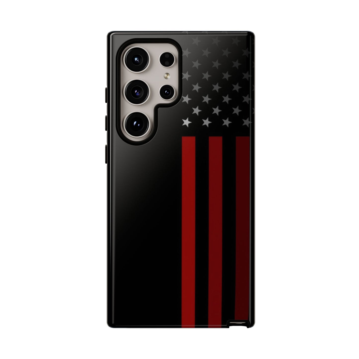Patriotic Samsung Tough Cases, Red Line American Flag Phone Cover