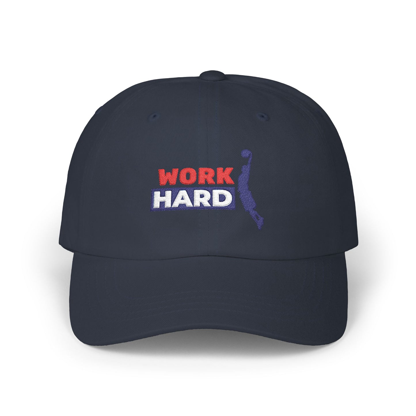 Work Hard Classic Dad Cap / embroidered