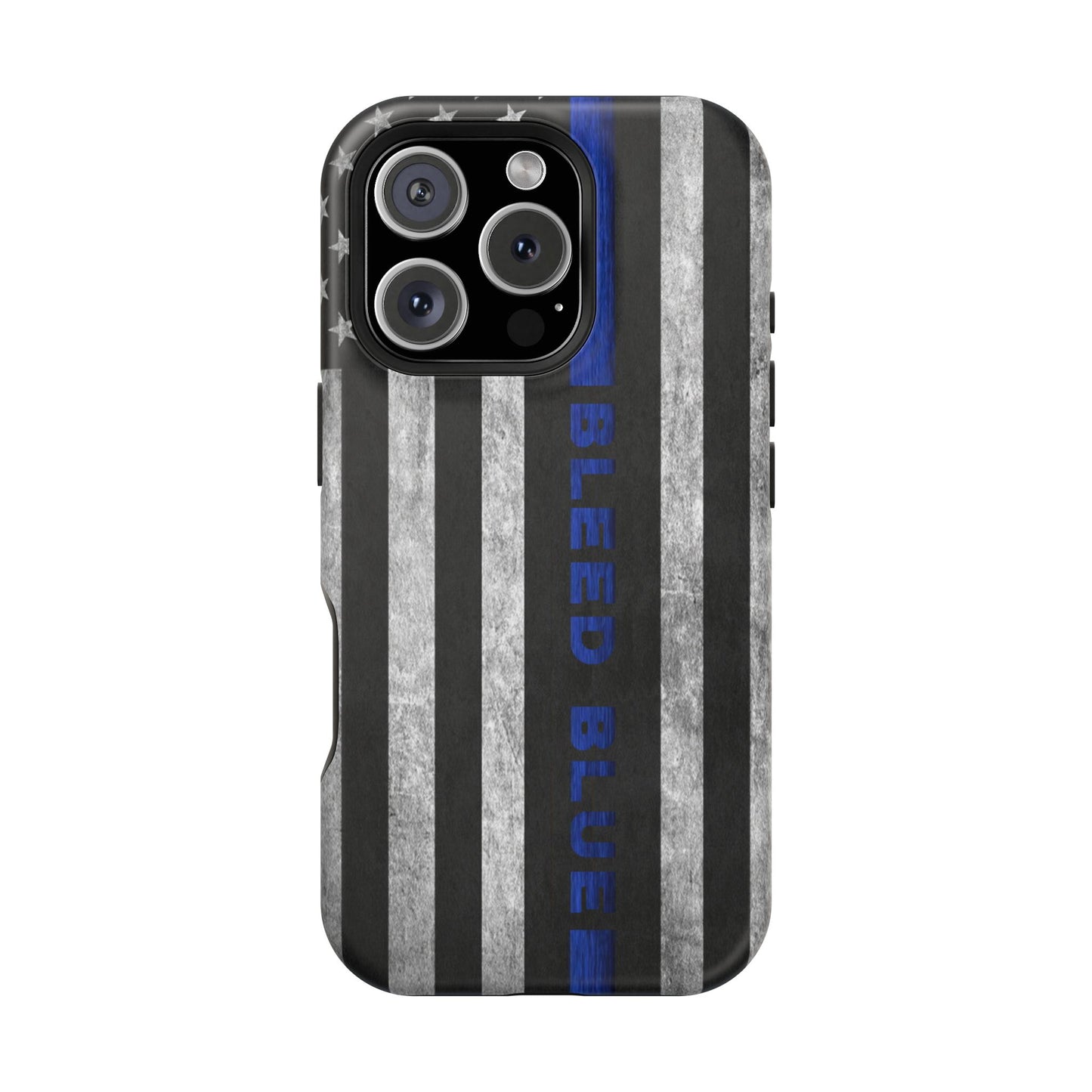Police Magnetic Phone Cases, Bleed Blue