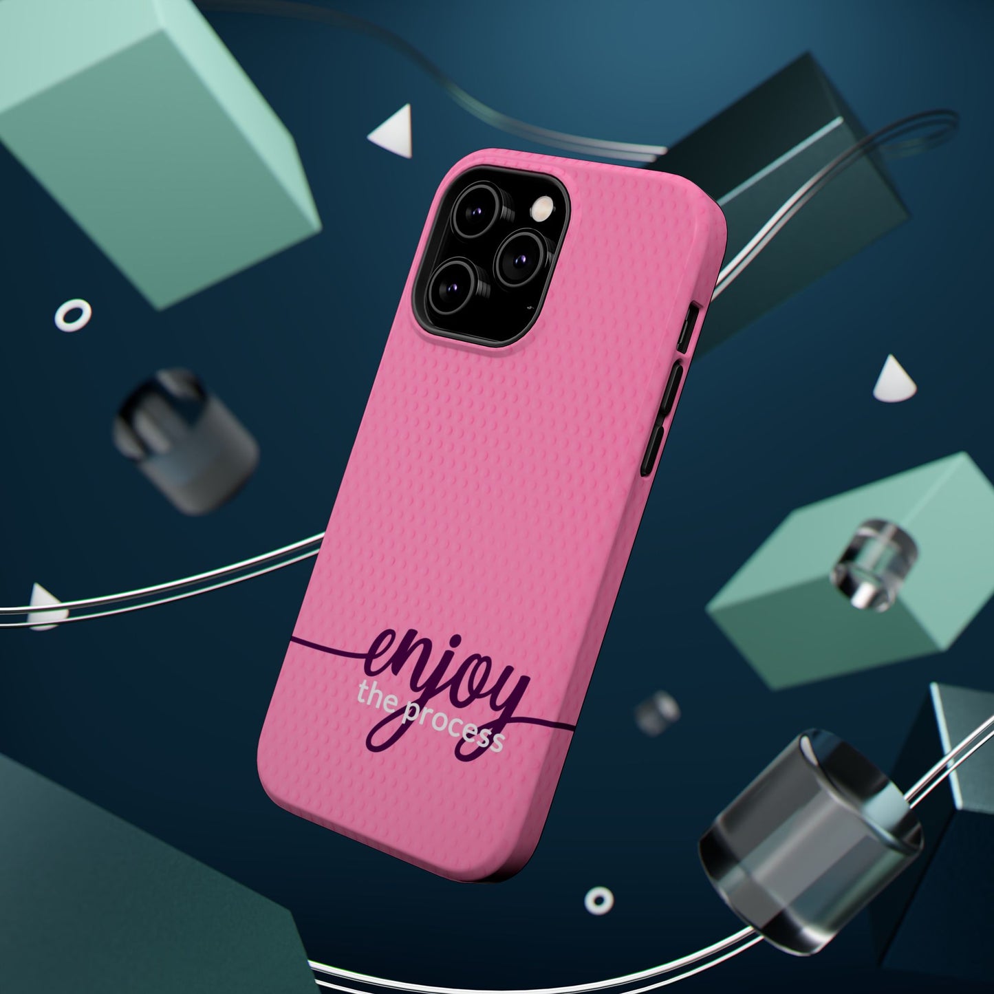 Enjoy the Process Magnetic Case - Motivational Pink Phone Cover for Women
