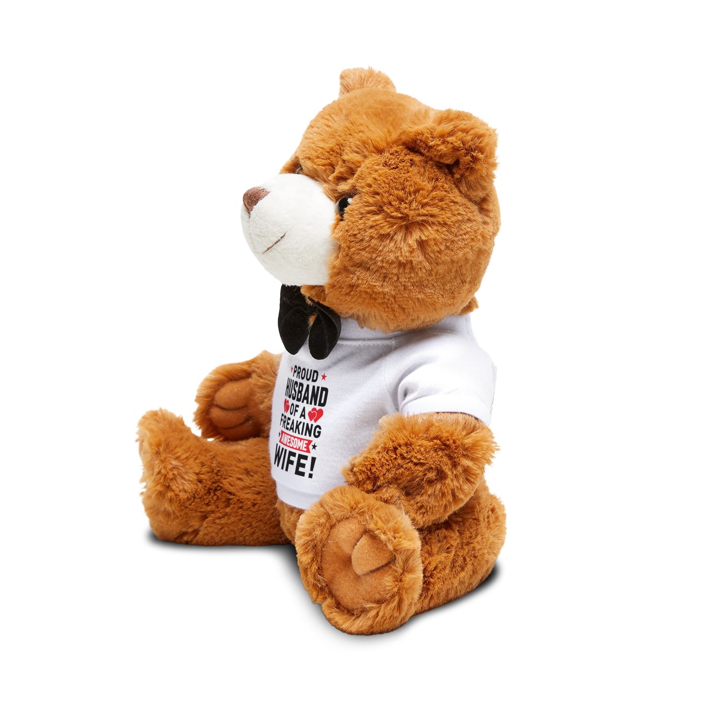 Proud Teddy Bear for Spouse, Anniversary Gift, Cute Plush Toy, Romantic Present for Wife