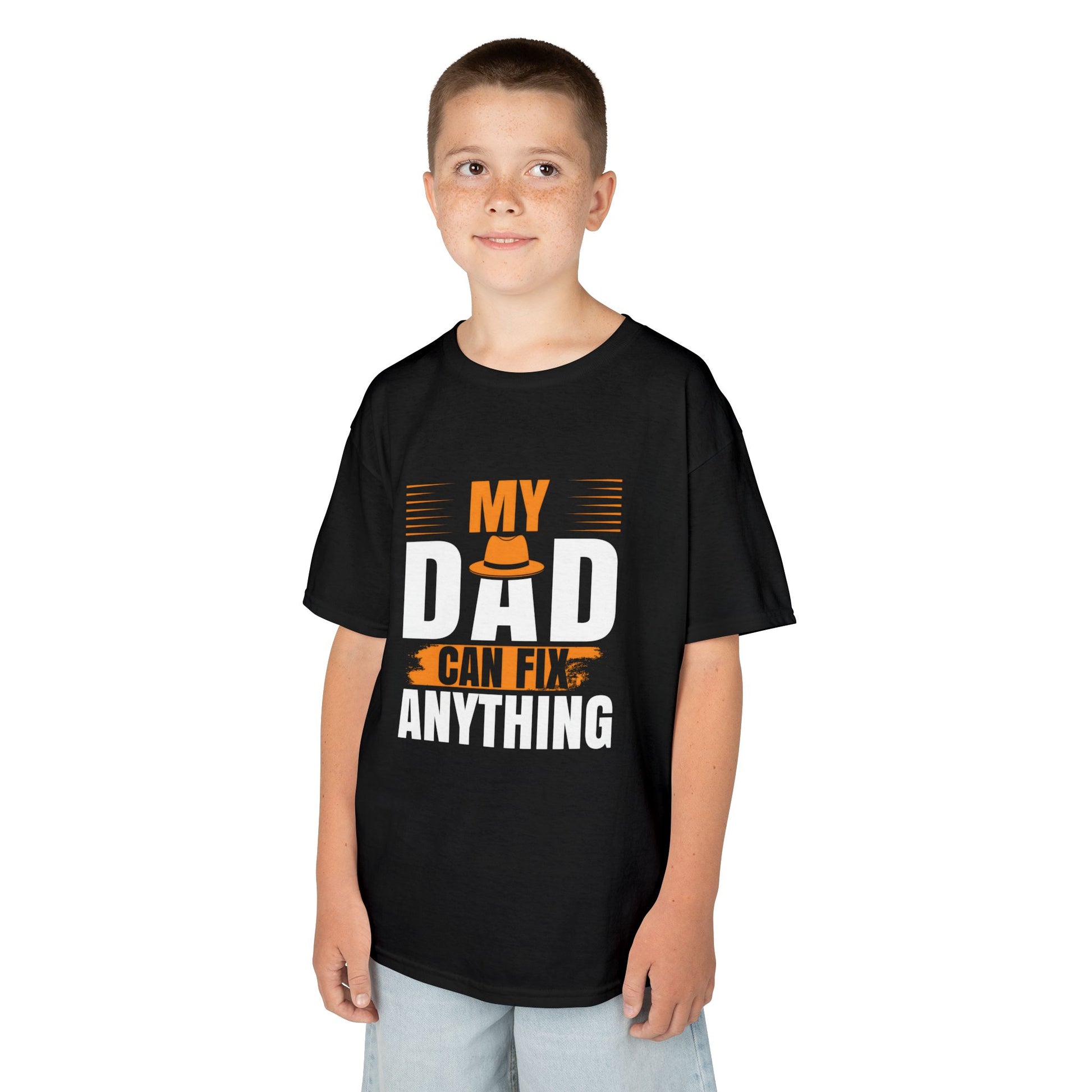 Kids Heavy Cotton™ Tee - 'My Dad Can Fix Anything'