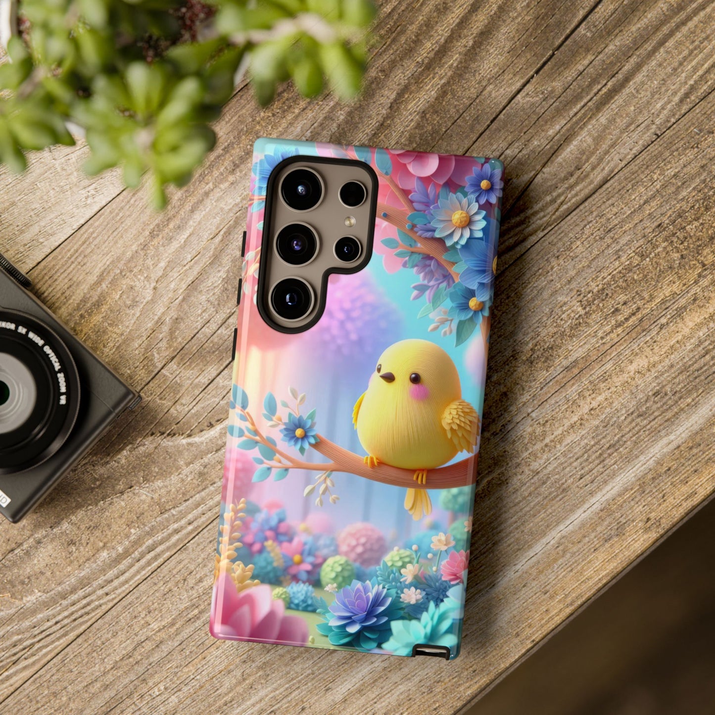 Colorful Bird Samsung Phone Case, Spring Vibe Mobile Shell