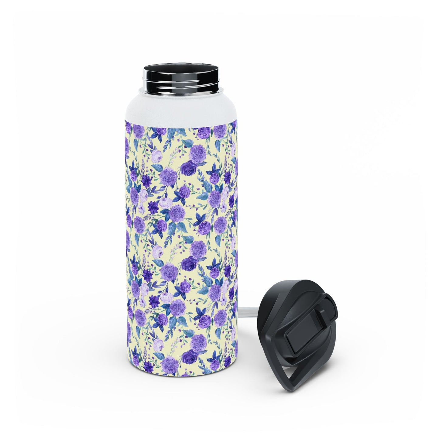 Violet Stainless Steel Water Bottle, Standard Lid